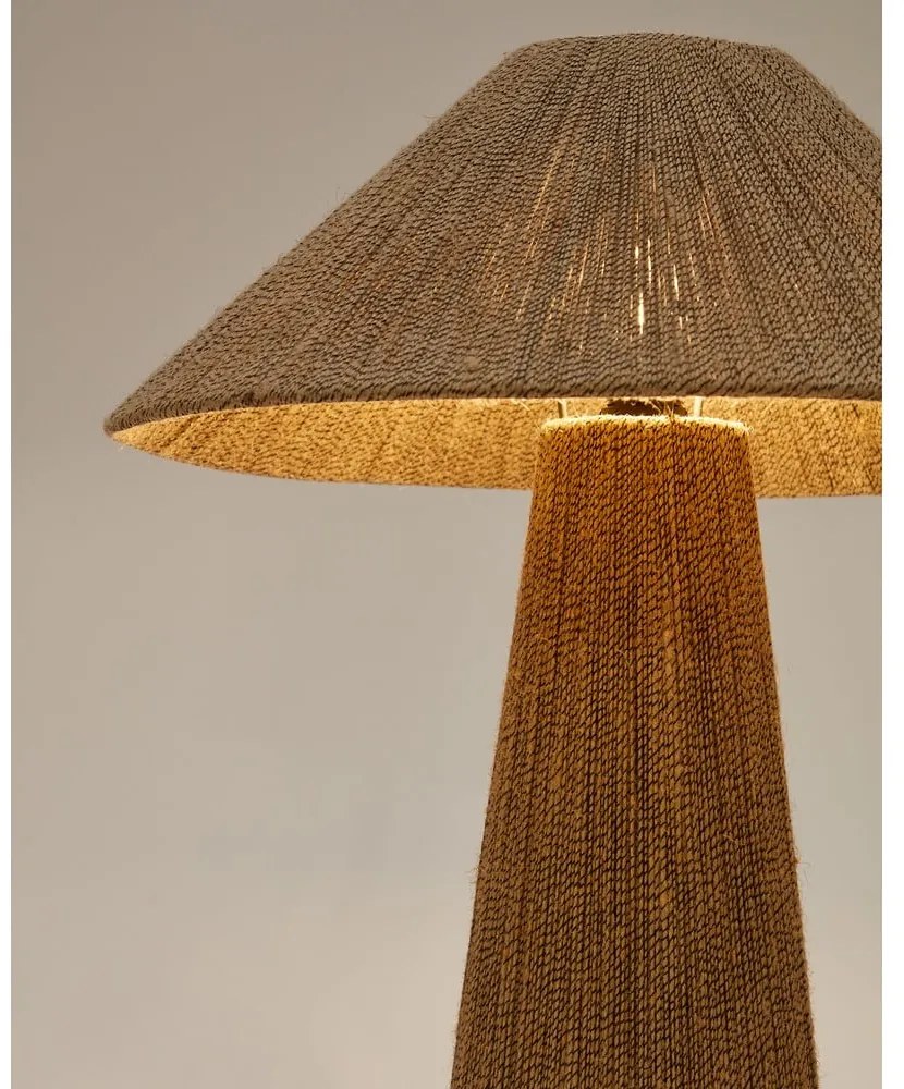 Jasnobrązowa lampa stołowa z kloszem z juty (wys. 46 cm) Renee – Kave Home