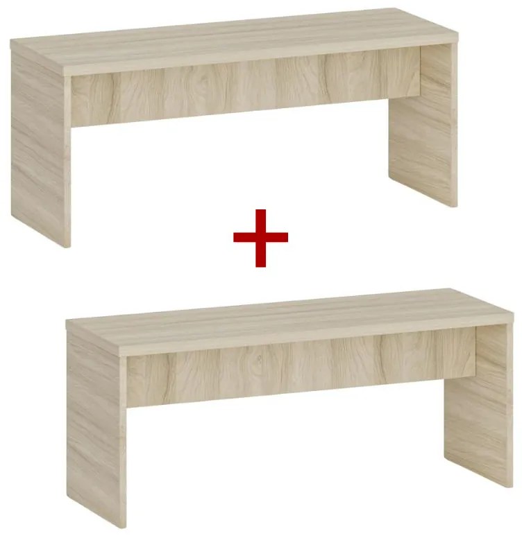 Ławka szatniowa 1+1 GRATIS, 1000 mm, dąb naturalny