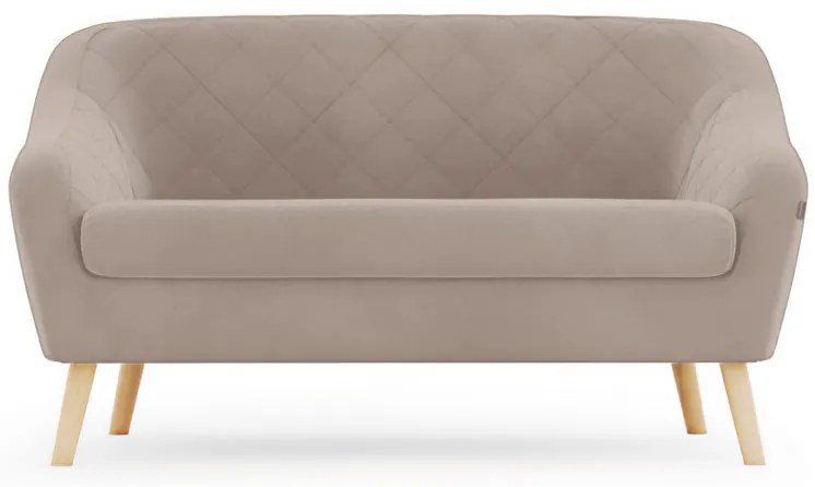 Beżowa 2-osobowa sofa CORANTI VELVET