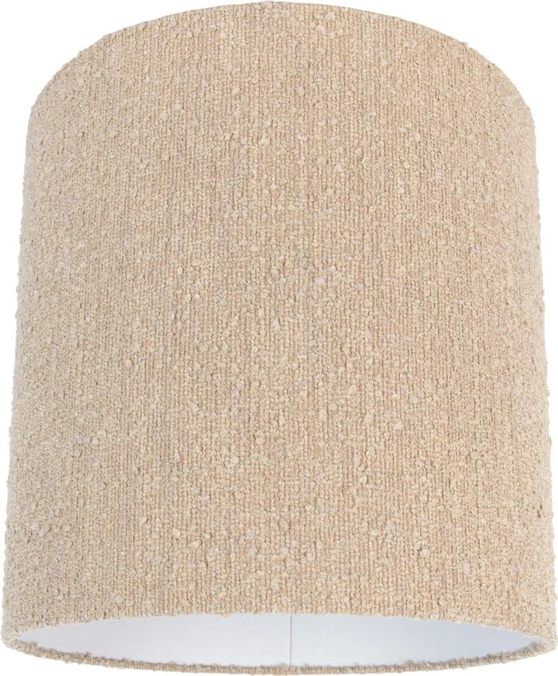 Abażur materiałowy beżowy z tkaniny boucle 40/40 cm