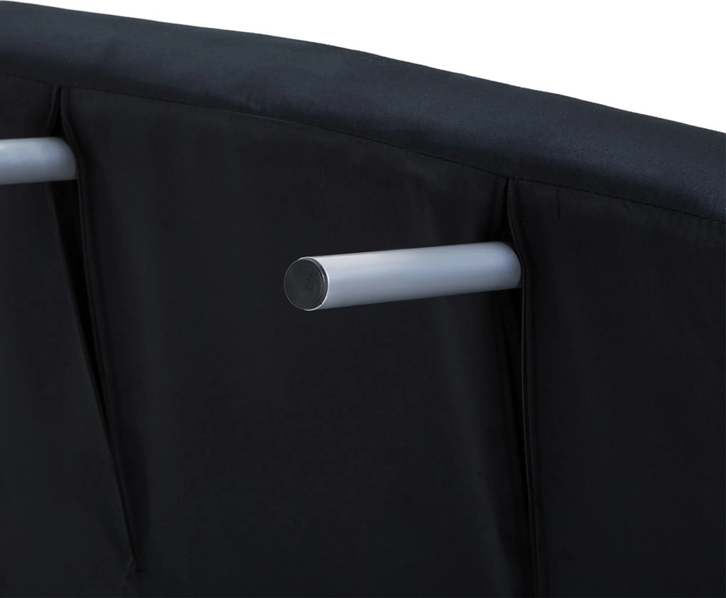 HOMCOM Fotel rozkładany 2w1 sofa do spania z regulowanym oparciem czarny kompaktowy design | Aosom PL