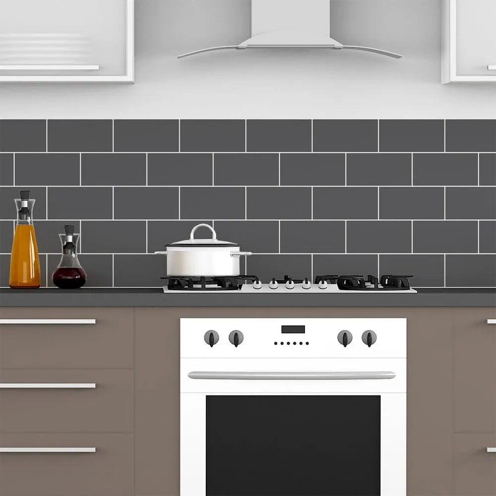 Zestaw naklejek na kafelki 30 szt. 20x10 cm Subway Tiles Grey – Ambiance