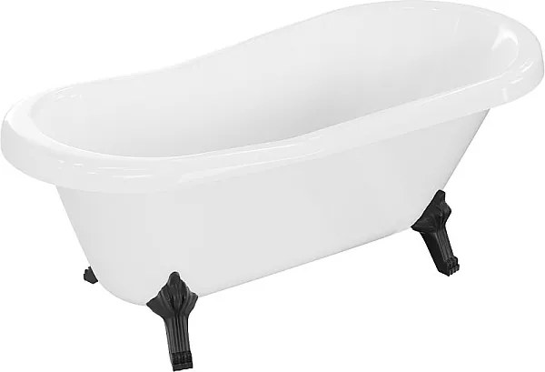 Mexen Retro wanna wolnostojąca 150 x 73 cm, biała, nogi czarne - 53251507300-70