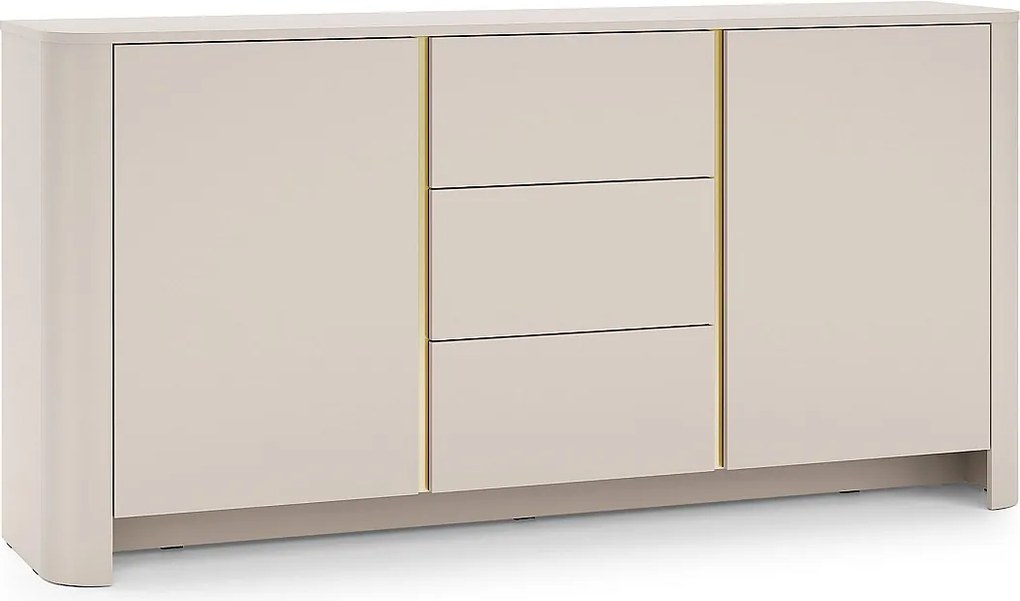 Komoda Kaszmir 168 x 39 x 84 cm | Nowoczesny mebel z zaokrąglonymi krawędziami