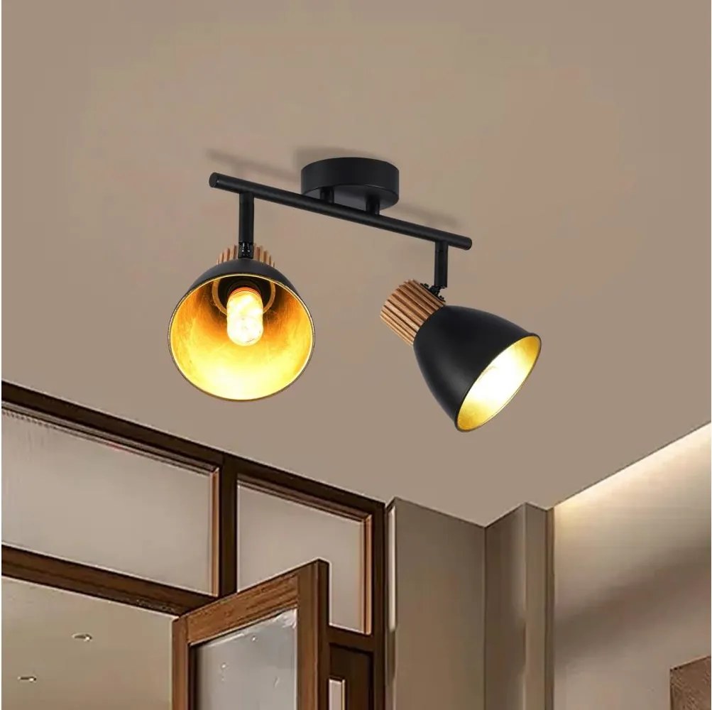 Brilagi - Oprawa punktowa ODENSE 2xE14/10W/230V drewno/czarny