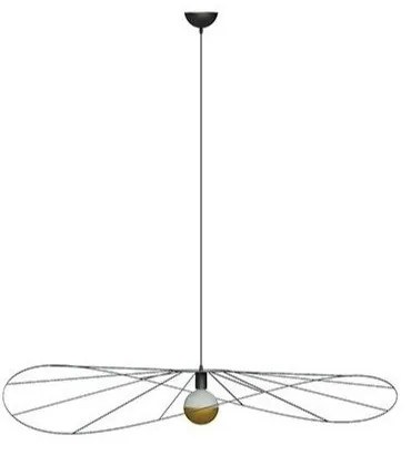 Czarna lampa wisząca ø 70 cm Elliot – Sollux
