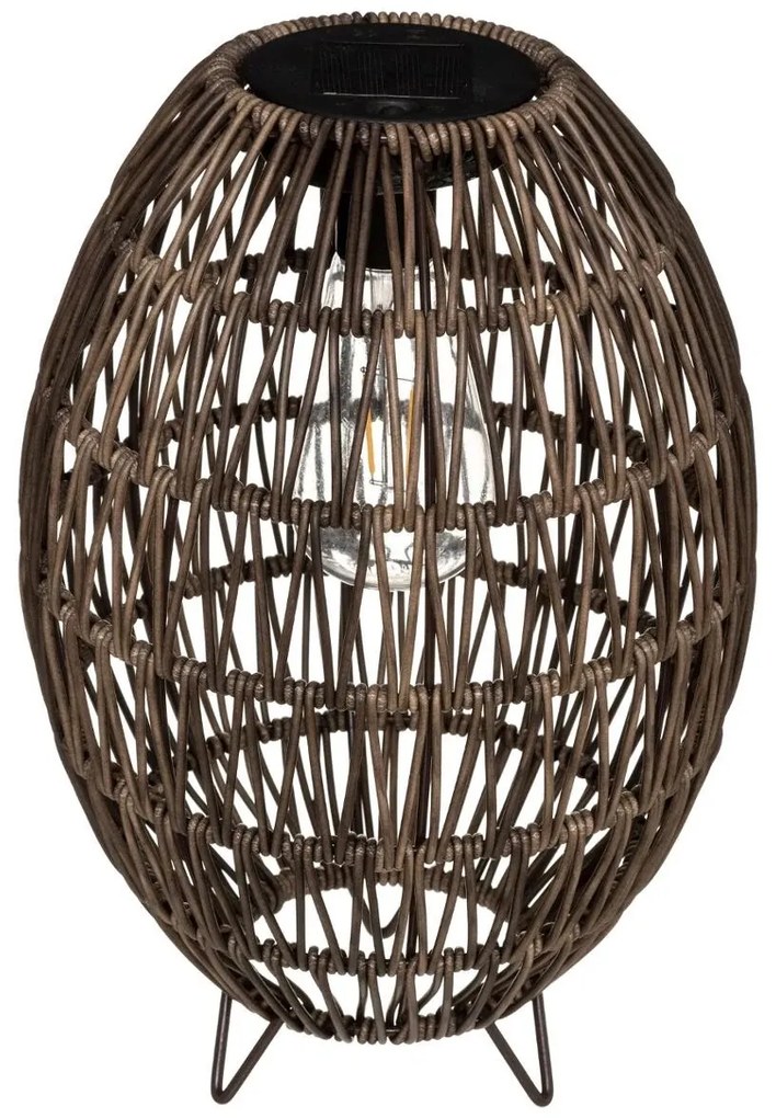 Lampion solarny z plecionym kloszem, Ø 21cm
