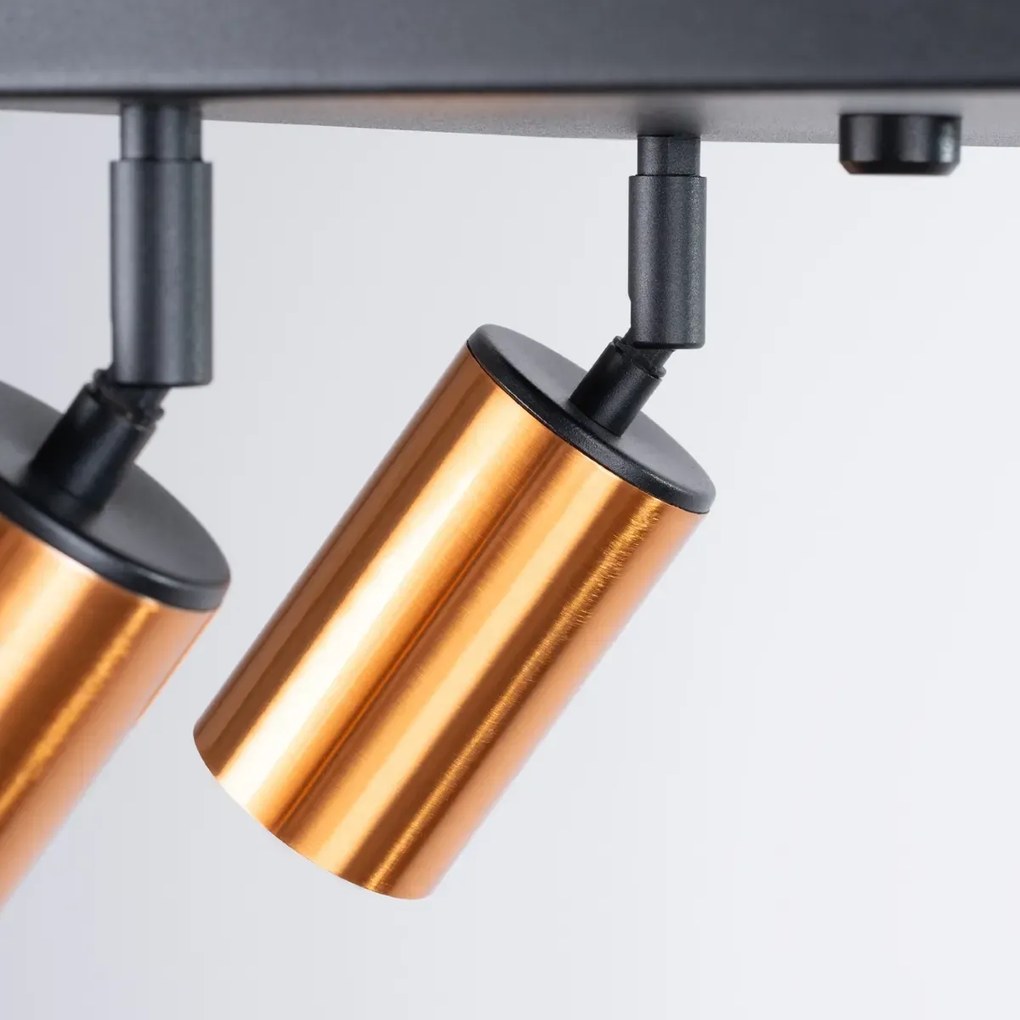 Plafon WINX 4 czarny/miedziany SOLLUX  LIGHTING