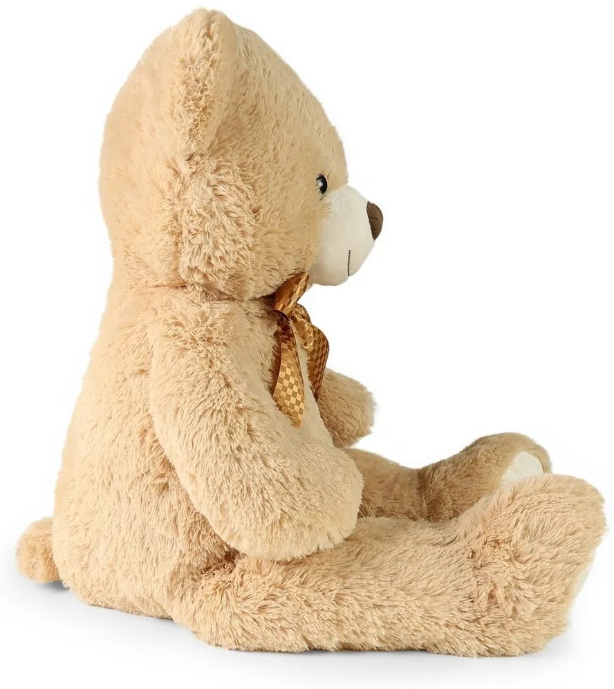 Rappa Duży pluszowy miś Ron jasnobrązowy zzawieszką, 78 cm