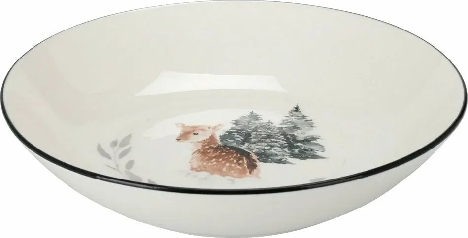 Porcelanowy talerz głęboki Winter Fawn, 20 x 4,5 cm