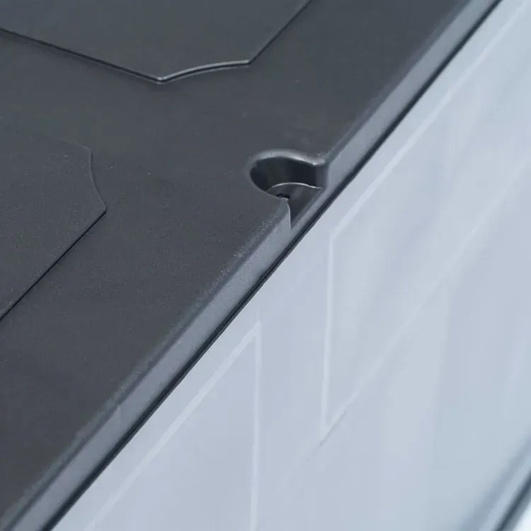 Szaro-czarna skrzynia ogrodowa 320L R4-E73