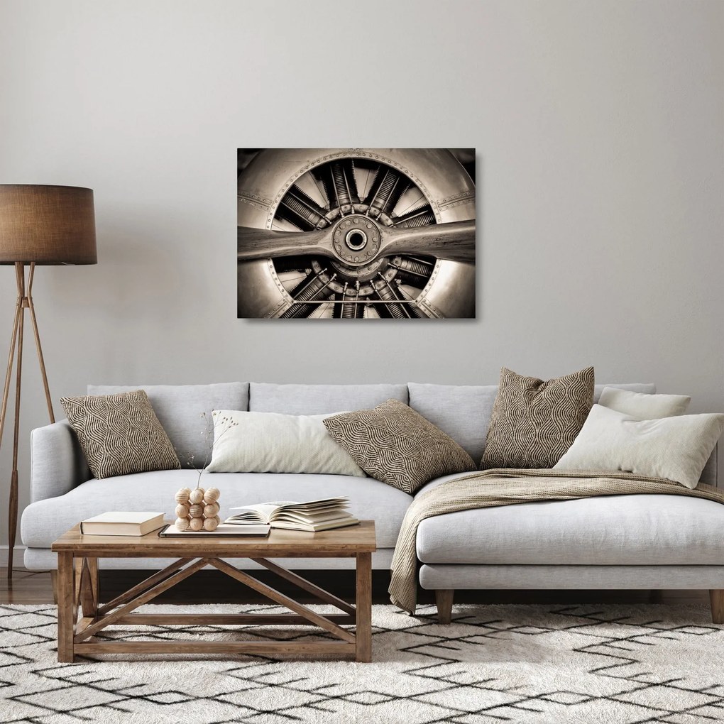Obraz na szkle - Śmigło pneumatyczne (70x50 cm)