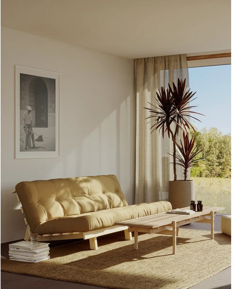 Sofa rozkładana Karup Design Lean Raw Beige