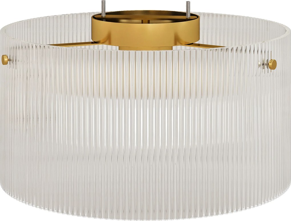 HOMCOM Lampa sufitowa z abażurem z akrylu, Metal, Kompatybilna z halogenem i LED
