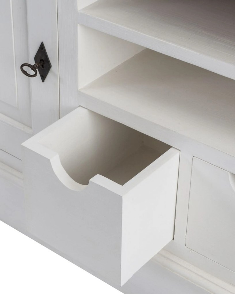 Szafka RTV Brighton 150x40x65cm white&amp;natural