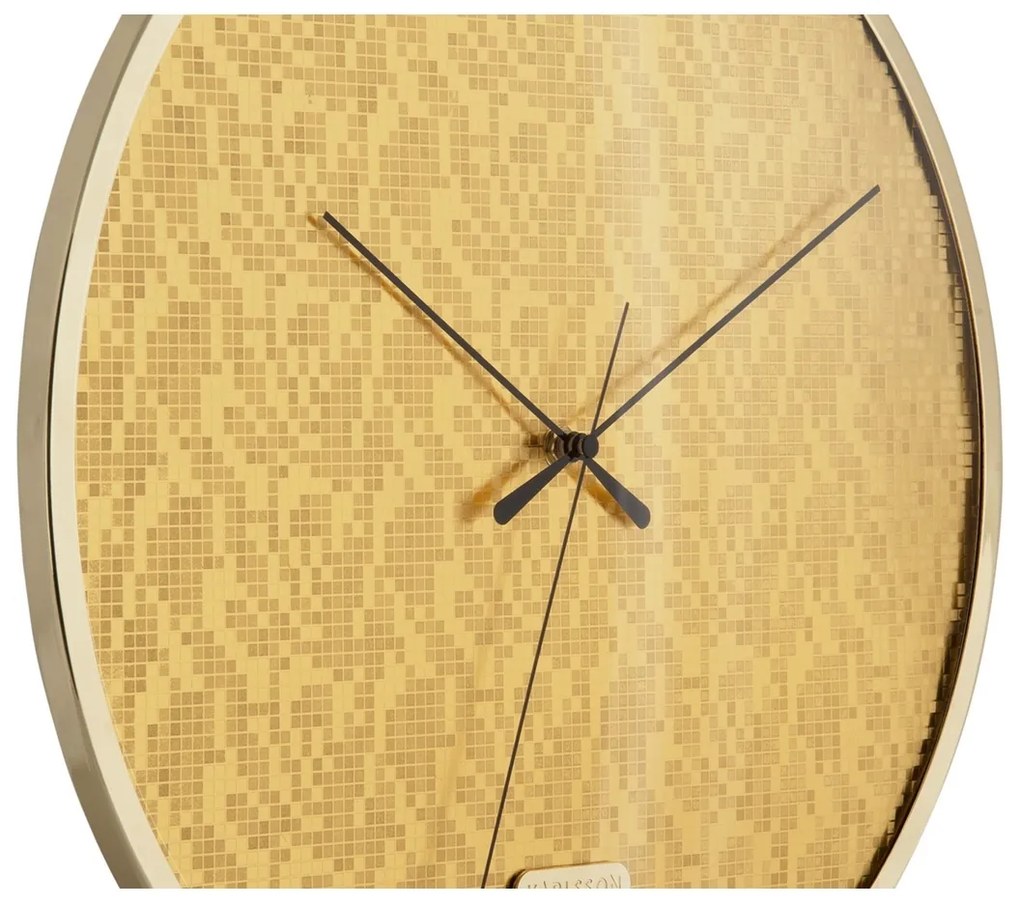 Karlsson 6005GD designerski zegar ścienny złoty, średnica 40 cm