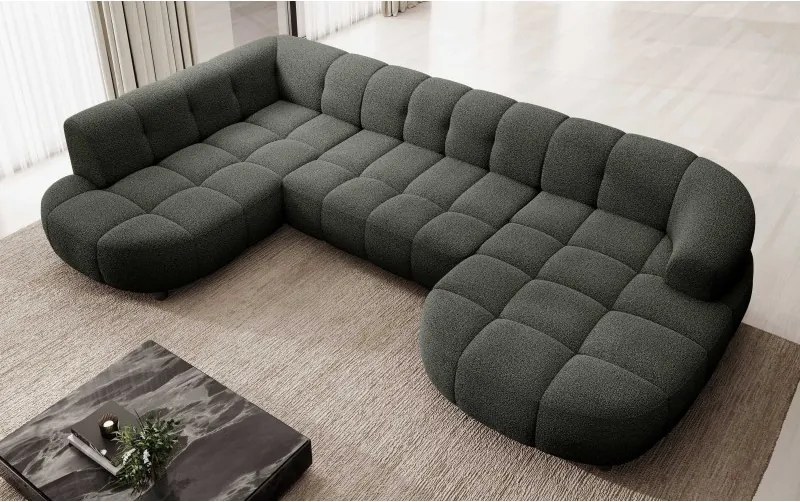 Narożnik VELPA XL Lewostronny z elektryczną regulacją siedziska w tkaninie LOOP 12 WERSAL