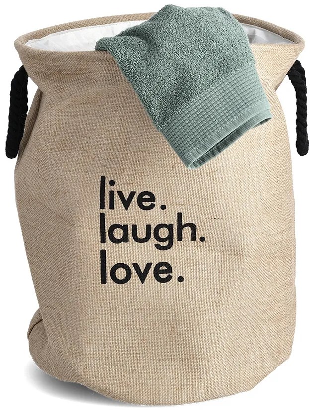 Kosz na pranie DENIM, okrągły, 60 L