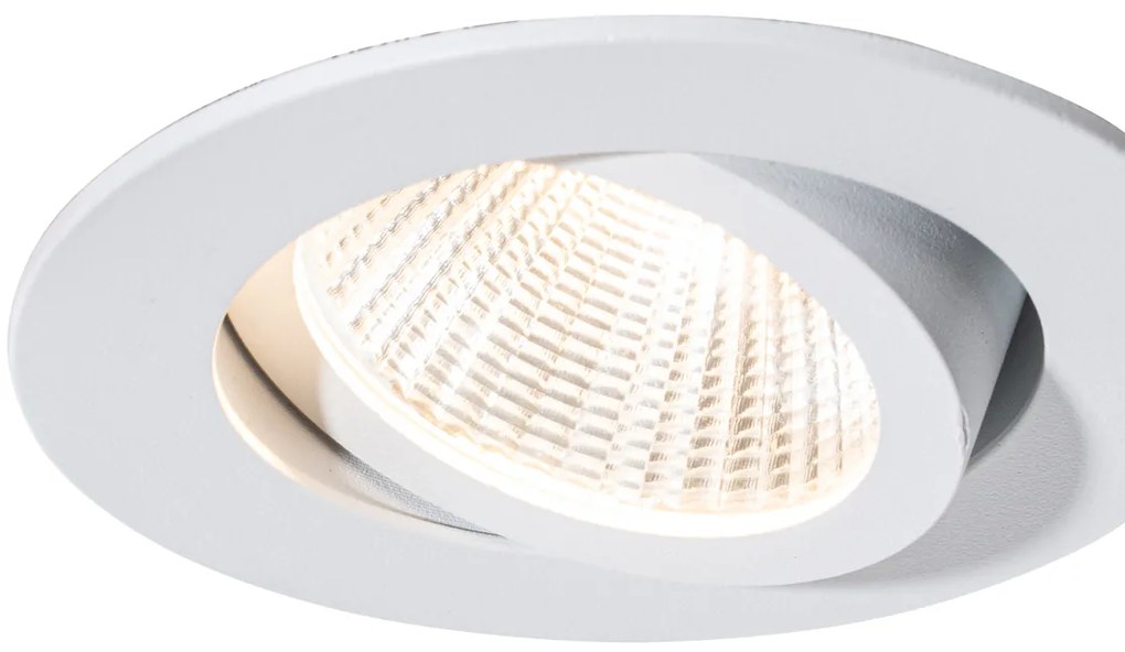 Set van 6 inbouwspots wit 6,8cm incl. LED 750 lm dimbaar IP65 - Gaius Oswietlenie wewnetrzne