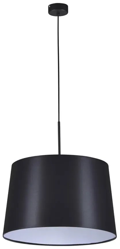 Czarna lampa wisząca z klasycznym abażurem W9-Z53