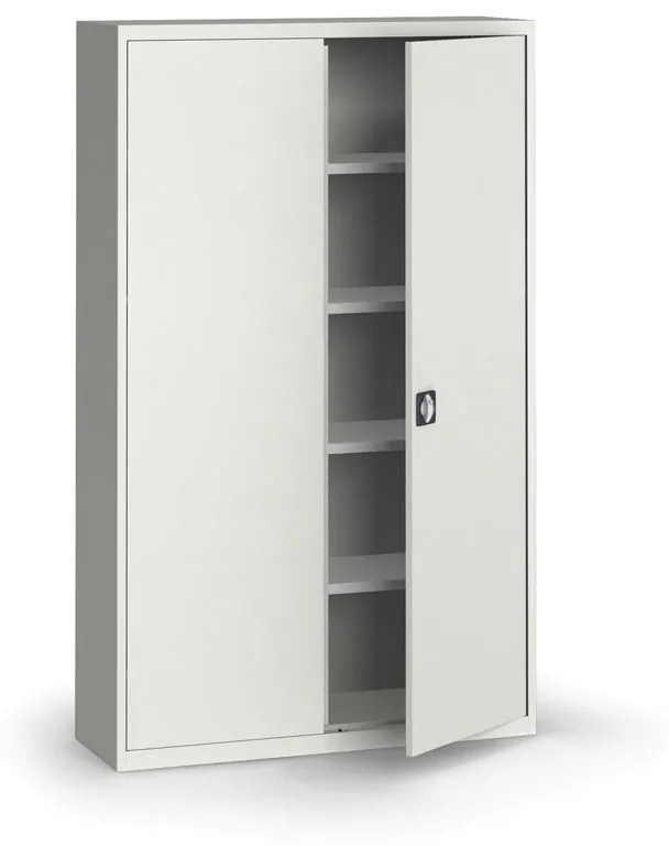 Szafa metalowa, 1950 x 1200 x 400 mm, 4 półki, szara/szara