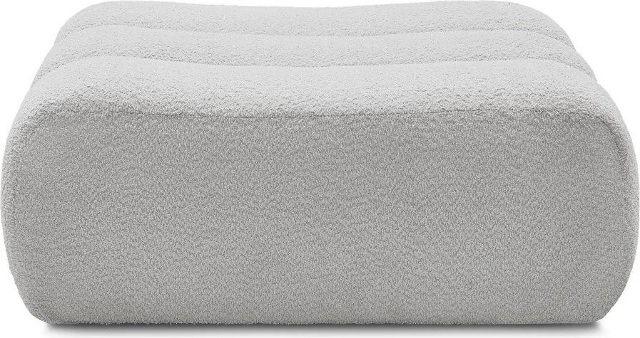 Jasnoszary podnóżek z materiału bouclé Azra – Bobochic Paris