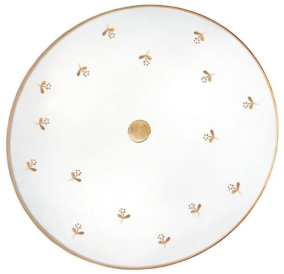 Kolarz 731.U13.4.160 - Kinkiet NONNA 3x E27/60W/230V, śr. 42 cm, z motywem kwiatowym, różowe złoto