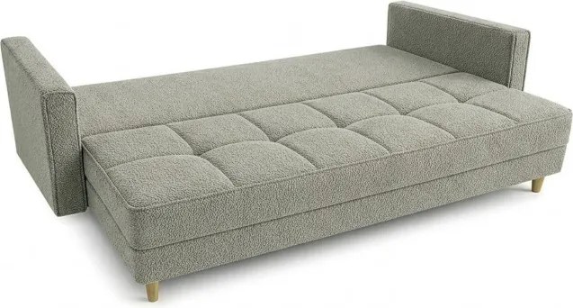 Sofa z Funkcją Spania LONAR Szara Boucle Nowoczesna