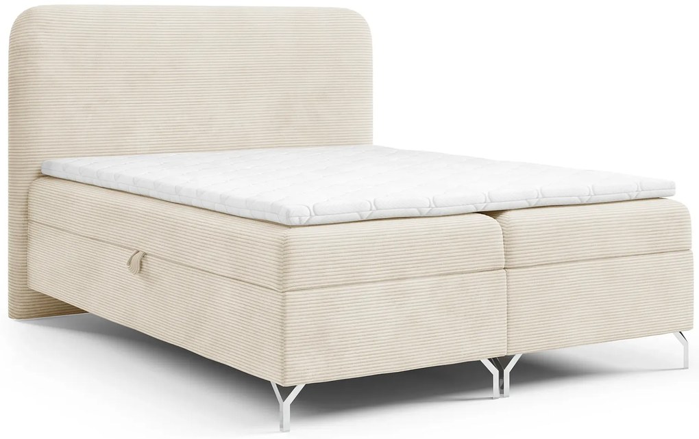 Kremowe łóżko kontynentalne 5 rozmiarów Z7-F36