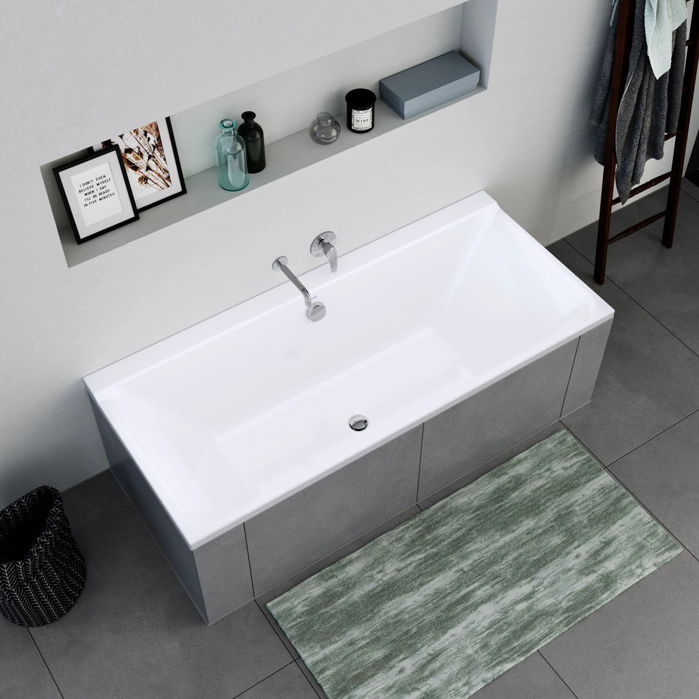 Duravit P3 wanna prostokątnaAkryl - biały połysk - do zabudowy - 180 x 80 cm