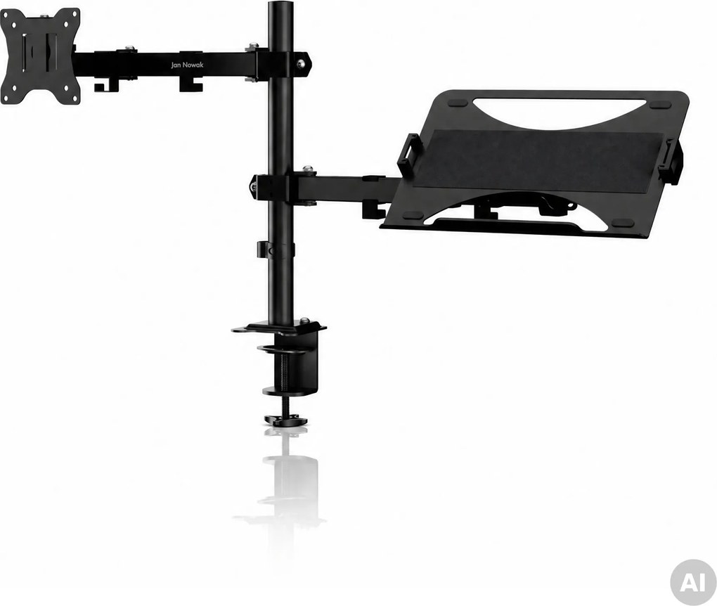 Uchwyt na monitor i laptop 2 w 1 czarny: MARK