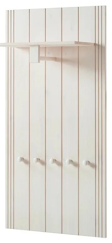 Biały zestaw do przedpokoju z litego drewna sosnowego 60x120x25 cm Anita – Støraa