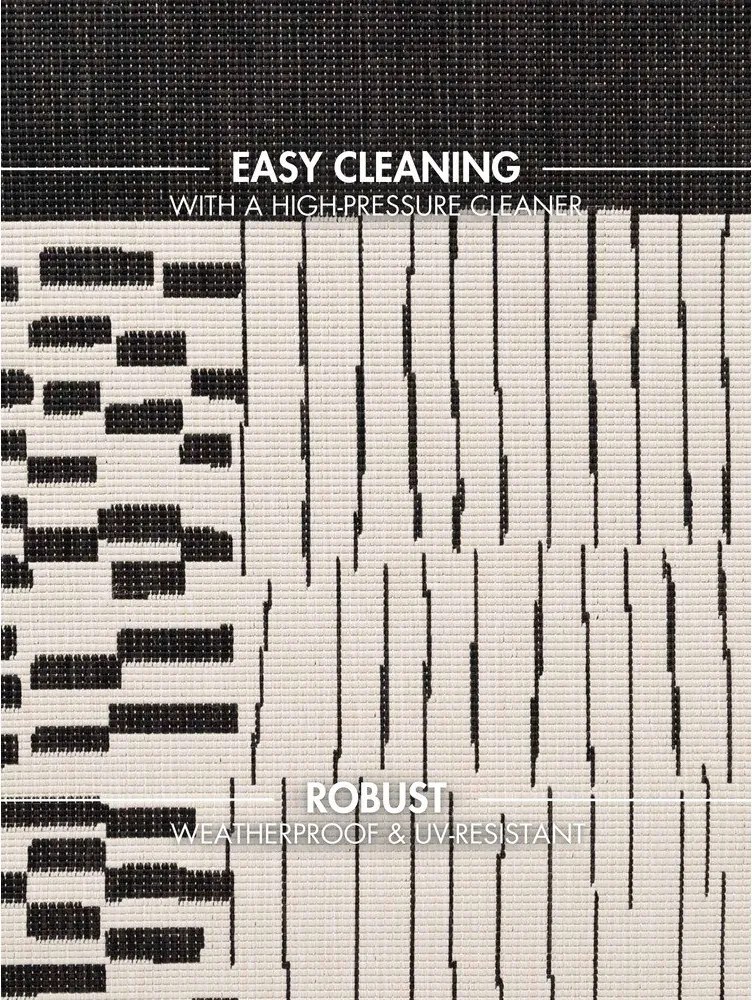 Czarno-kremowy dywan odpowiedni na zewnątrz 160x230 cm Haringey Acacia – Ted Baker