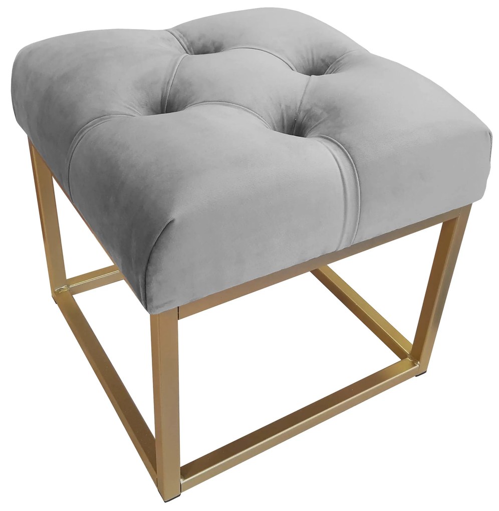 Pufa CHESTERFIELD LOFT ławka postawa złota MG17