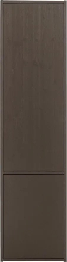 Ciemnobrązowa szafka modułowa z litego drewna sosnowego 55x215 cm Meggy – WOOOD