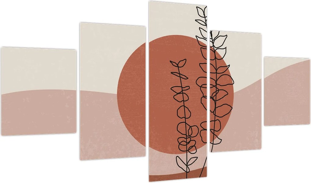 Obraz - Boho leaves N⁰1 (125x70 cm)