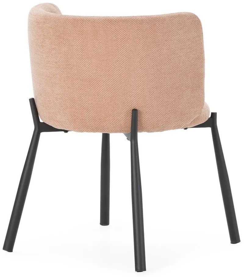 Brzoskwiniowe tapicerowane fotele jadalniane zestaw 2 szt. Ginny – MOME