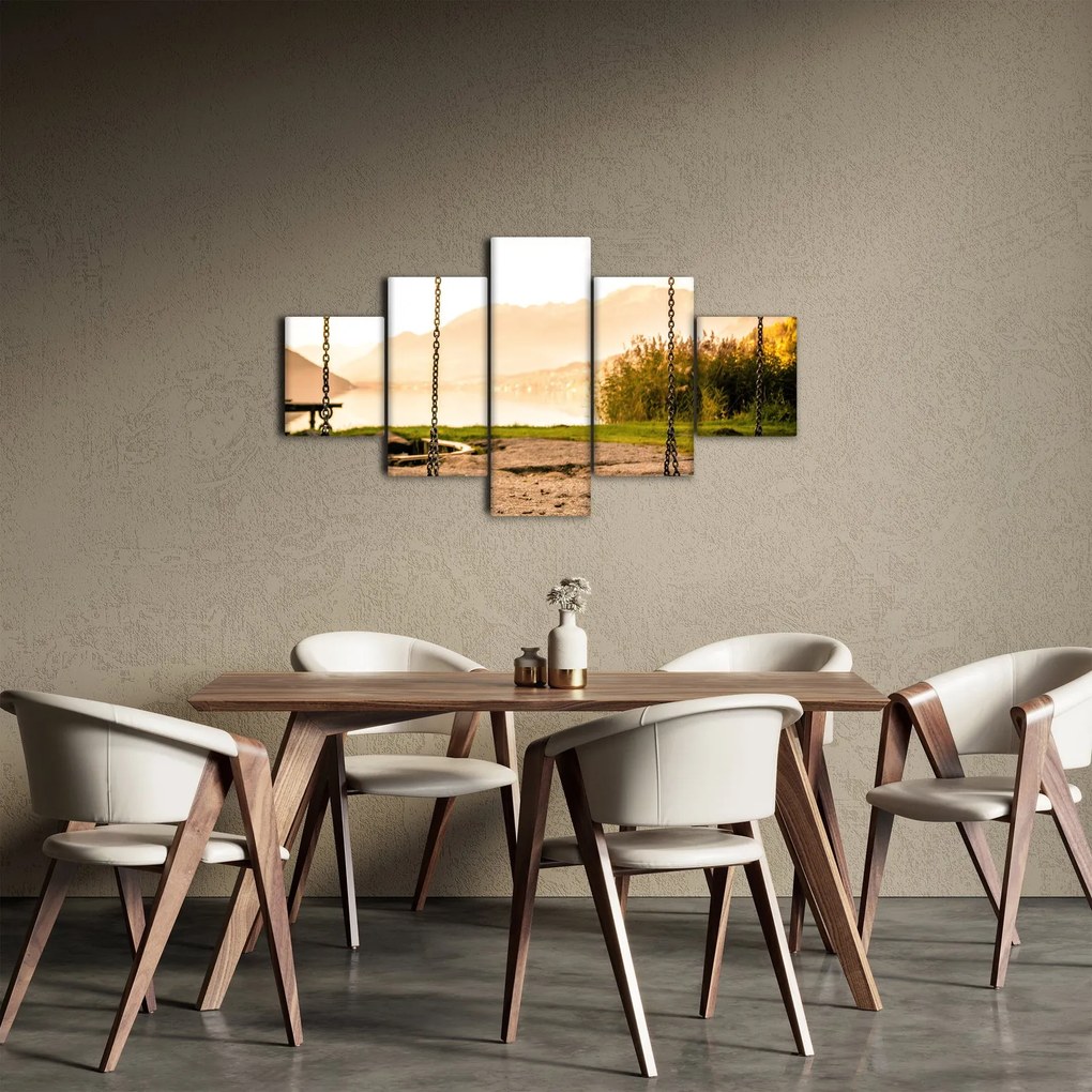 Obraz huśtawki w przyrodzie (125x70 cm)