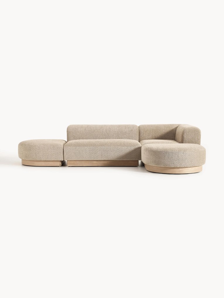 Narożna sofa modułowa Teddy-Bouclé Natalie