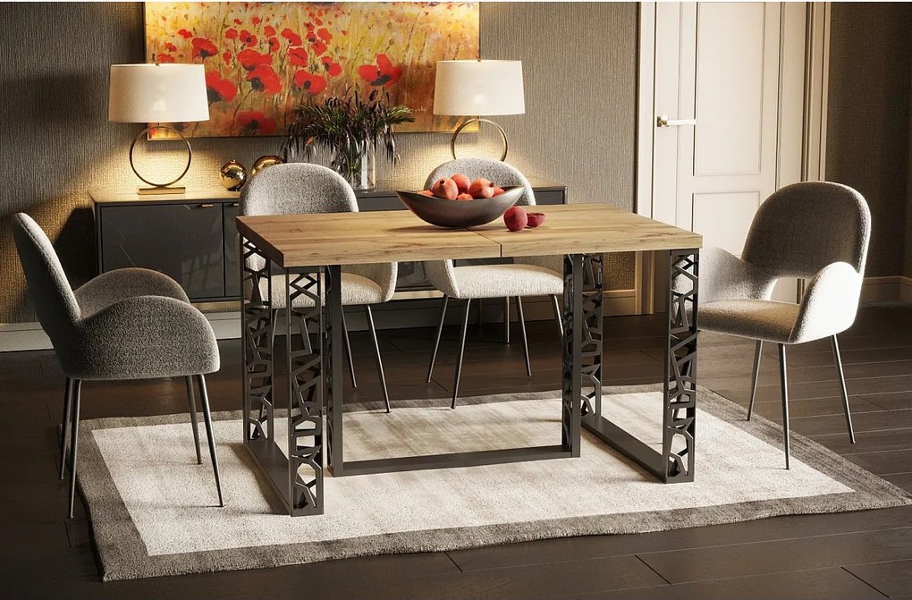 Stół rozkładany EWEREST MAX 130(250)x85 dąb wotan