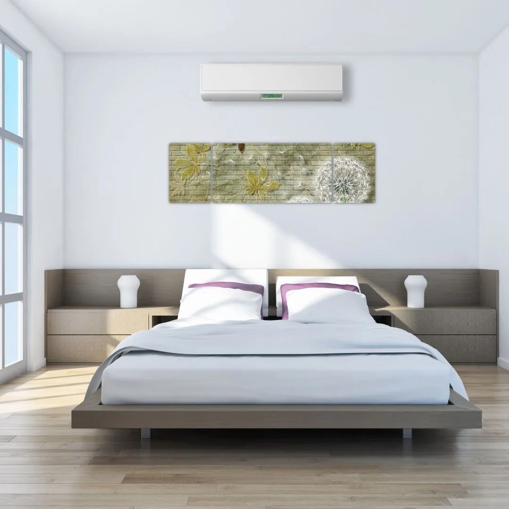 Obraz - Dmuchawce unoszone wiatrem (170x50 cm)