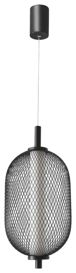 Lampa wisząca na lince PUMA LED/10W/230V śr. 15 cm czarna