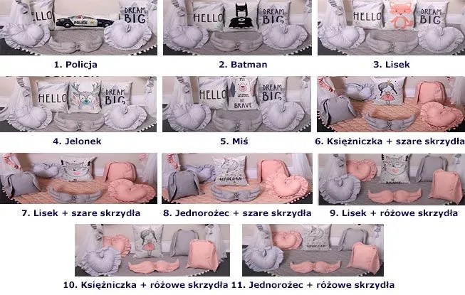 Różowy baldachim dla dziewczynki z oświetleniem LED Nolan
