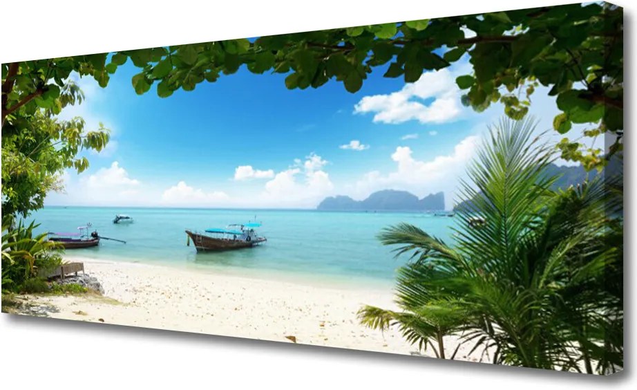 Obraz na płótnie Samotny Rejs o Zachodzie