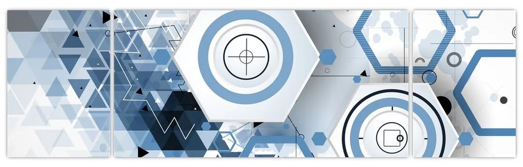 Obraz - Abstrakcja geometryczna (170x50 cm)
