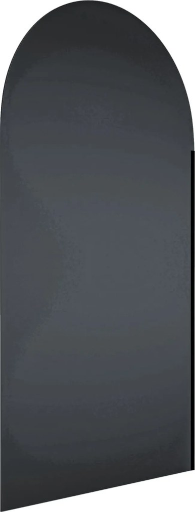 Parawan nawannowy półokrągły MOLIS Oval Black szkło czarne | Różne rozmiary : Kolor profili kabiny - złoty, Rozmiar - 80x150 cm