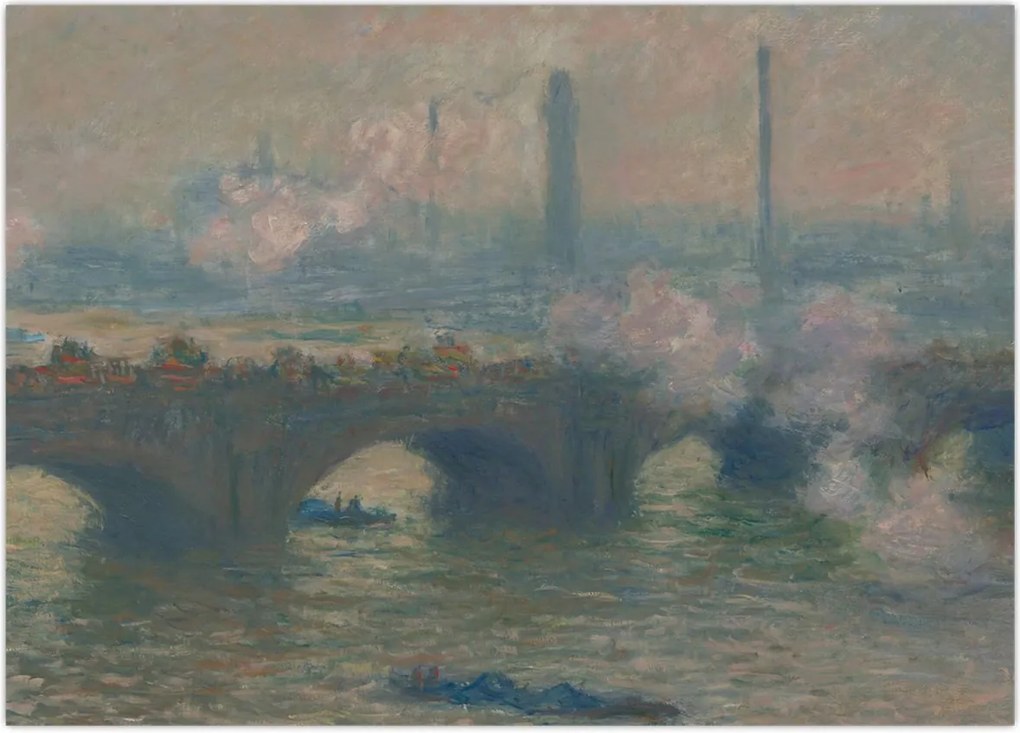 Obraz - Claude Monet, Waterloo Bridge, Gray Day, reprodukcje (70x50 cm)