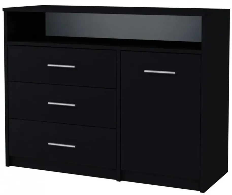 Komoda czarna z szufladami do salonu T1-F44