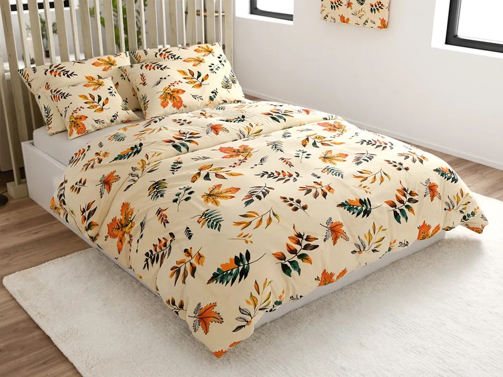 PrzytulneMieszkanie.pl PrzytulneMieszkanie.pl Pościel z mikropluszu AUTUMNA kremowa Rozmiar pościeli: 2 szt 70 x 90 cm | 200 x 220 cm