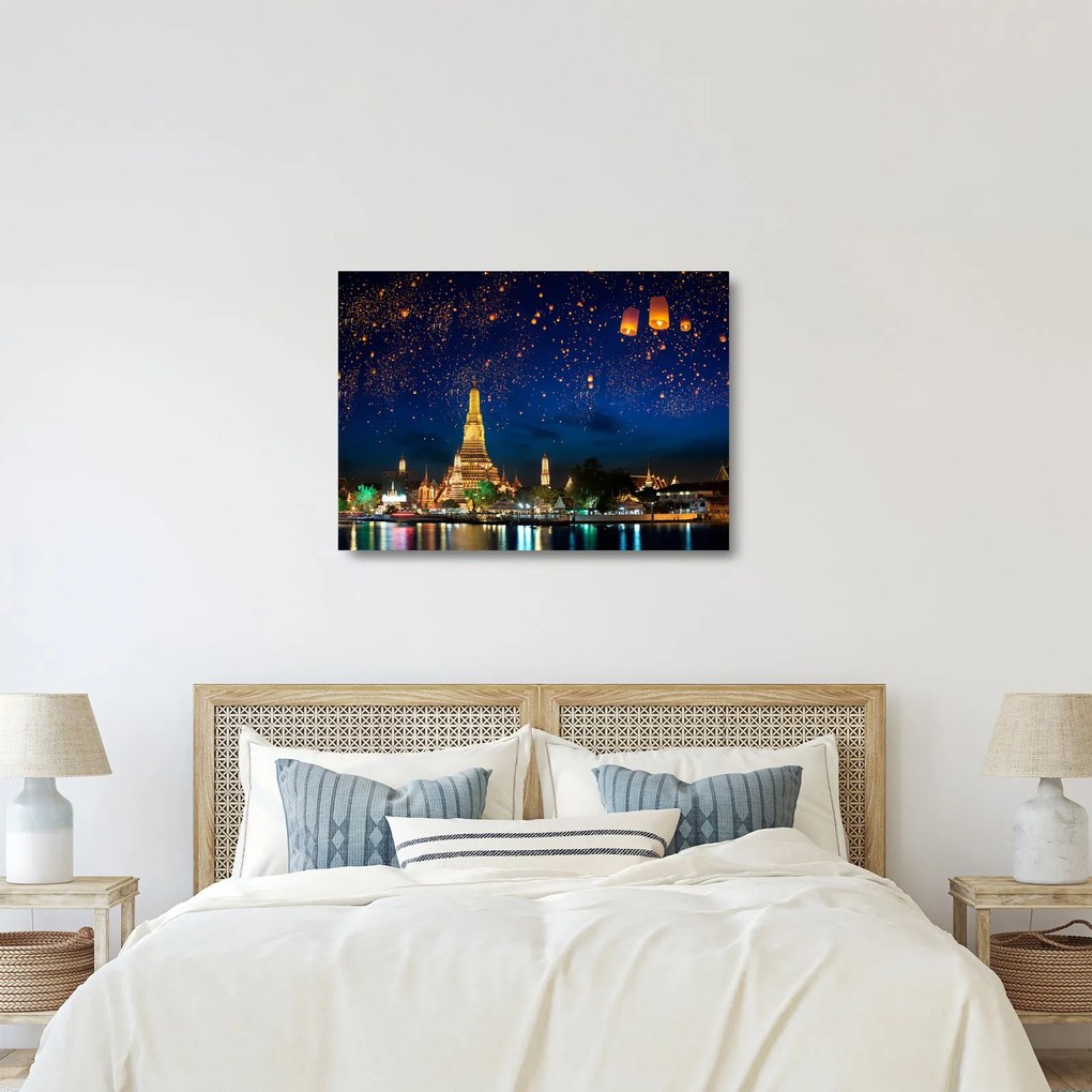 Obraz na szkle - Lampiony szczęścia, Bangkok (70x50 cm)